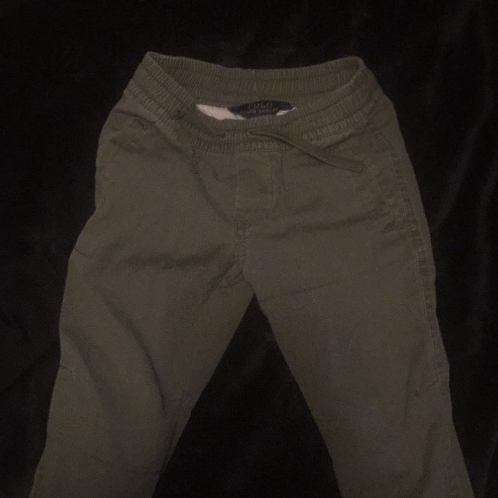Army green polo joggers